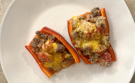 Stuffed peppers recipe with beef and quinoa