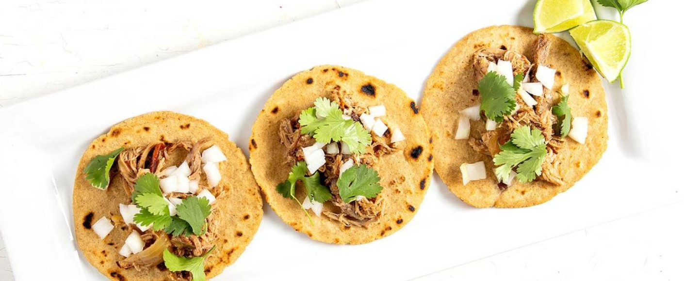 Pork and sorghum street tacos