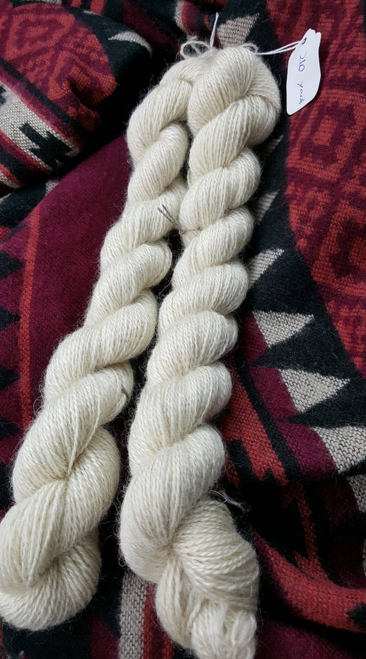 Yarn made from Pygora goats at Kansas fiber farm