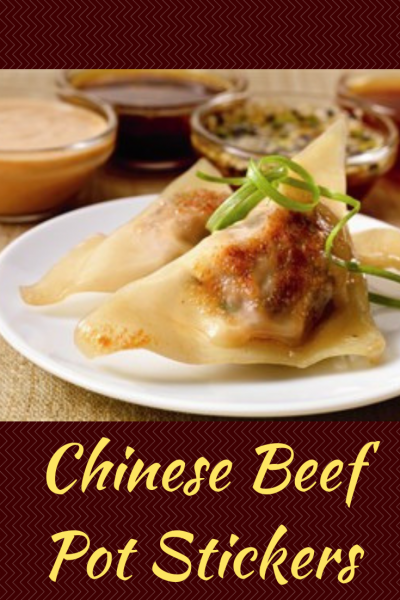 If you want to recreate your favorite Chinese dish, these Chinese beef pot stickers are incredibly delicious. and pair it with maple-wasabi, citrus, thai peanut, or spicy swee-and-sour dipping sauces. It's the perfect family dinner. These Chinese beef pot stickers with dipping sauces are just like your favorite resturants.