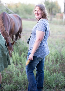 woman on farm with horse woman on farm with horse